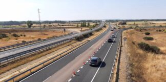 Tráfico en la27-08-2021 Fotografía del desvío existente en la A67 a la altura de Frómista. CASTILLA Y LEÓN ESPAÑA EUROPA VALLADOLID SOCIEDAD DELEGACIÓN GOBIERNO CYL.s carreteras