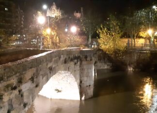 El Carrión cuadruplica su cauce en Palencia en un solo día