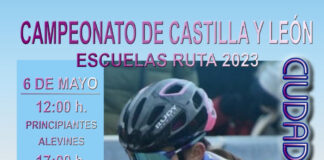 Cartel del campeonato de cyl de categoría escuelas de ciclismo en carretera en Palencia