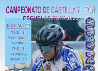 Cartel del campeonato de cyl de categoría escuelas de ciclismo en carretera en Palencia