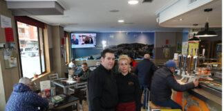 Susana Serrano y José Martín del bar Bariloche de Palencia