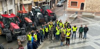 Manifestación por los derechos agrícolas y ganaderos en Baltanás