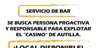 Cartel responsable bar Autilla del Pino El Casino