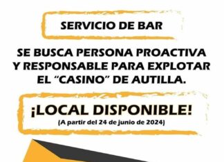 Cartel responsable bar Autilla del Pino El Casino