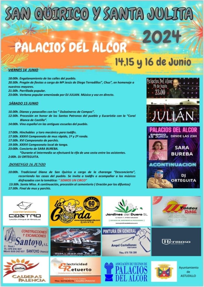 Cartel de las fiestas de Palacio de Alcor 2024