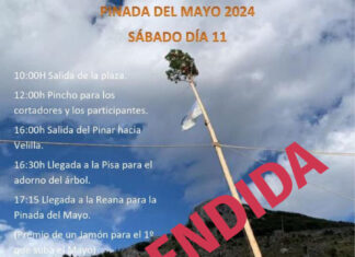 Pinada Velilla del Río Carrión de mayo 2024. Suspendida