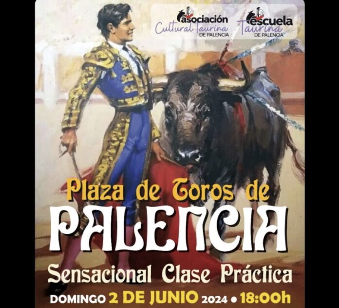 Cartel clase práctica novillada en Palencia