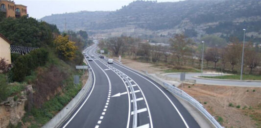 Una carretera 2+1 en Cataluña. / Generalitat de Catalunya