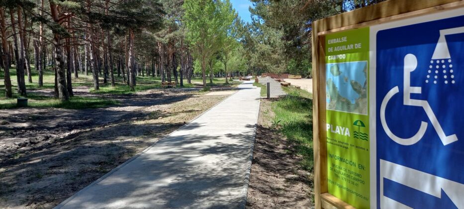 Obras playa Aguilar de Campoo