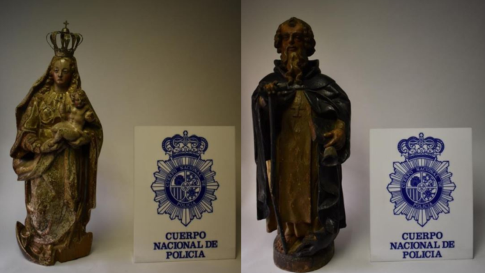 Obras de Arte Sacro sustraídas y encontradas por la Policía Nacional