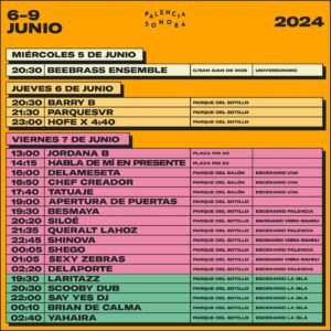 Programación Jueves 6 de junio Palencia Sonora