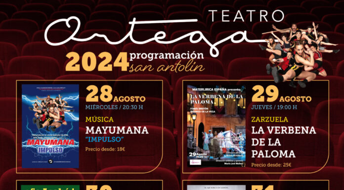 Cartel Programación Teatro Ortega San Antolín 2024