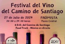 Cartel I Festival del Vino del Camino de Santiago