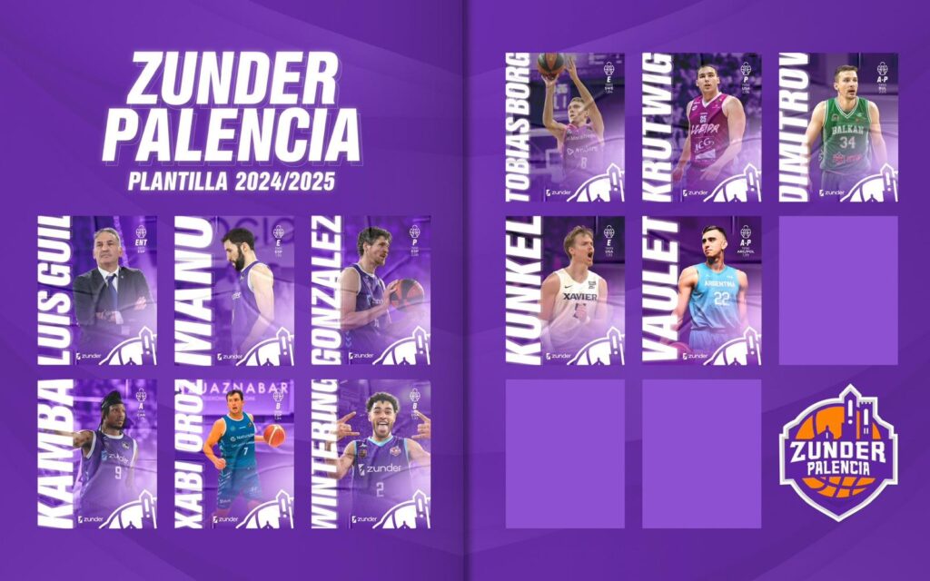 Plantilla del Zunder Palencia en sus redes sociales