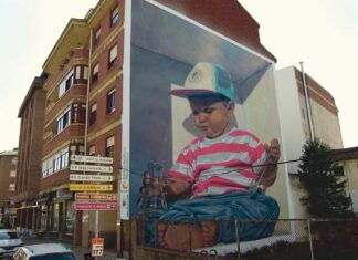 Alex Dadospuntocero - Uno de los murales del Pispajos Urban Fest