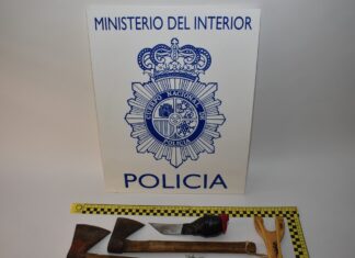 Armas intervenidas por la Policía