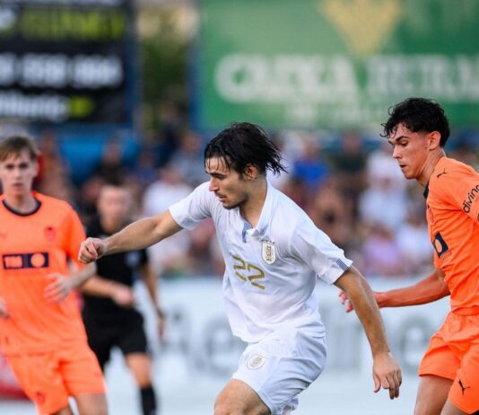 Bruno Calcagno con la Selección Uruguaya