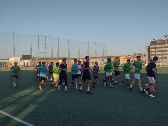 Primer entrenamiento de pretemporada del Unión Popular Palencia