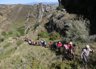 Visita al geoparque de la Loras en el norte palentino