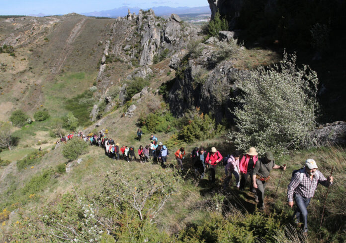 Visita al geoparque de la Loras en el norte palentino