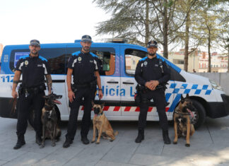 Unidad canina de la policía local de Palencia