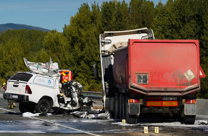 Accidente de tráfico en Carracedelo León