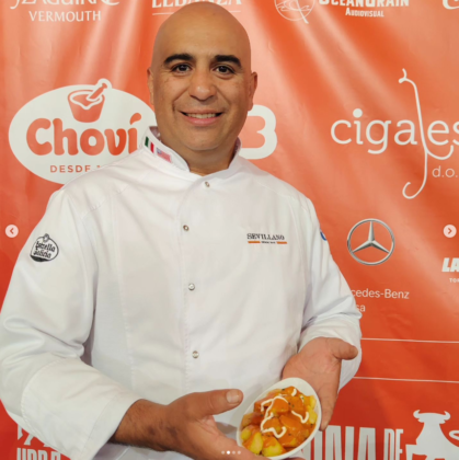 Finalista del Concurso Una de Bravas de Palencia. Diego Sardina, del Restaurante Sevillano de Cervera de Pisuerga