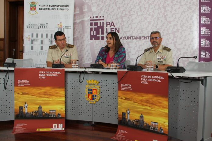 Presentación de la Jura de Bandera en el Ayuntamiento de Palencia