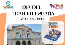 Cartel del Día del TDAH en España, del evento solidario de Zumba en Palencia