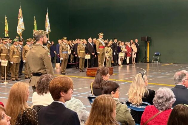 Jura de bandera que se celebró en el frontón de Eras de Santa Marina de Palencia