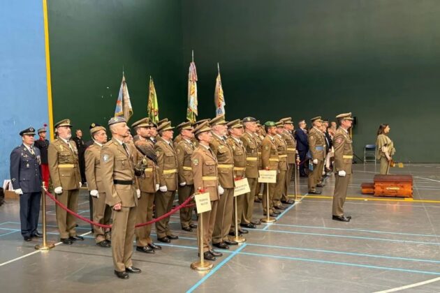 Jura de bandera que se celebró en el frontón de Eras de Santa Marina de Palencia