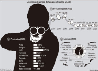 Licencias de armas de fuego en Castilla y León (15cmx11cm)