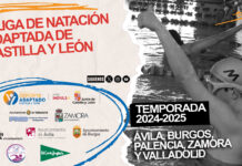 Cartel Liga de Natación Adaptada de Castilla y León, que cumple su primera década de vida