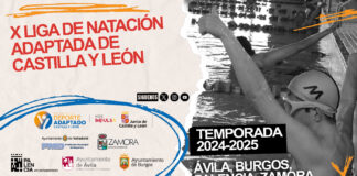 Cartel Liga de Natación Adaptada de Castilla y León, que cumple su primera década de vida