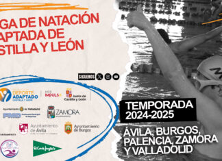 Cartel Liga de Natación Adaptada de Castilla y León, que cumple su primera década de vida