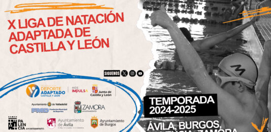 Cartel Liga de Natación Adaptada de Castilla y León, que cumple su primera década de vida