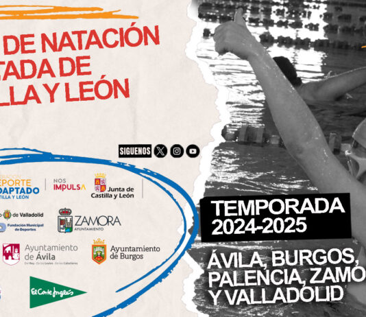 Cartel Liga de Natación Adaptada de Castilla y León, que cumple su primera década de vida