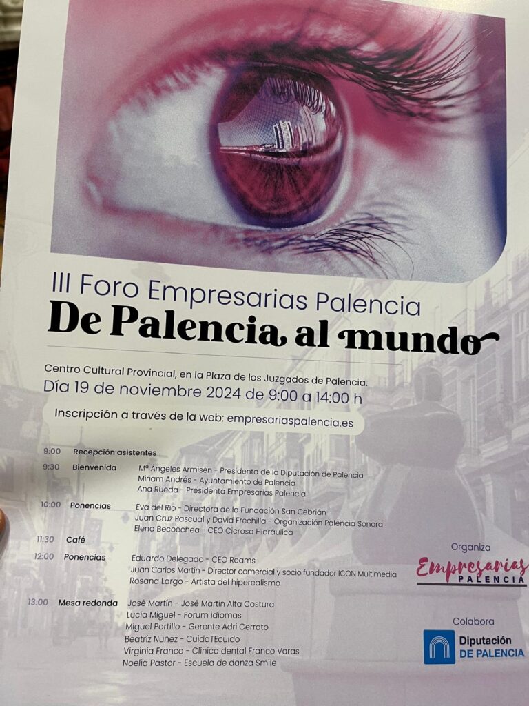 Cartel del III Foro Empresarias Palencia con la programación