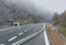 Alud en la A66 entre León y Asturias