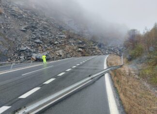 Alud en la A66 entre León y Asturias