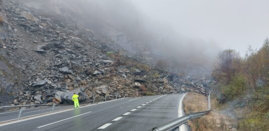 Alud en la A66 entre León y Asturias