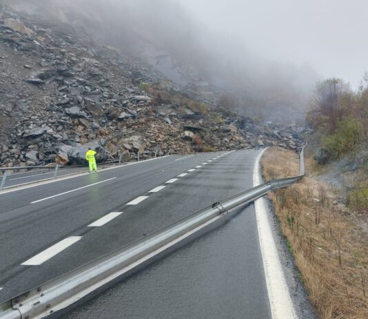 Alud en la A66 entre León y Asturias