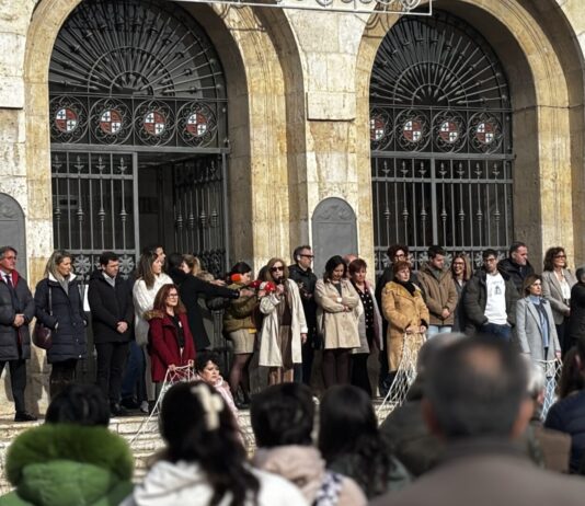 Manifiesto en conmemoración del Día Internacional contra la Violencia de Género en la Plaza Mayor de Palencia