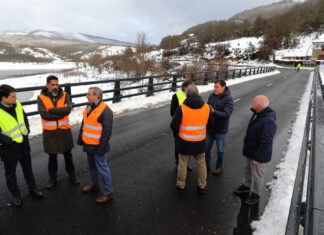 El consejero de Movilidad y Transformación Digital visita las obras de la CL-627 de Cervera de Pisuerga al límite con Cantabria