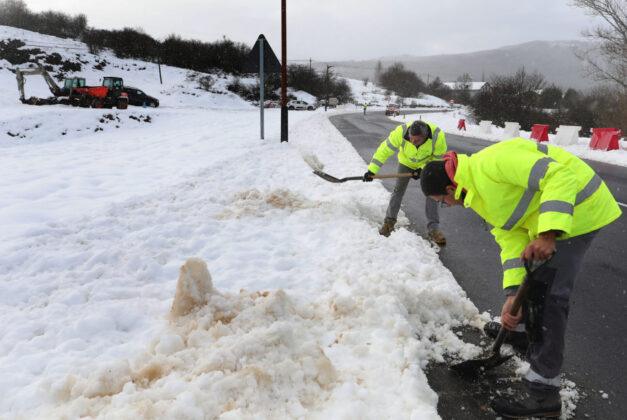 Nieve en el norte de la provincia de Palencia