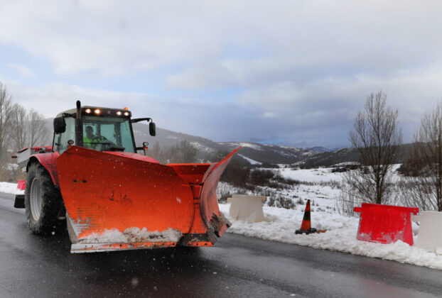 Nieve en el norte de la provincia de Palencia