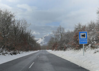 Nieve en el norte de la provincia de Palencia