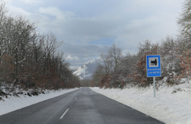 Nieve en el norte de la provincia de Palencia