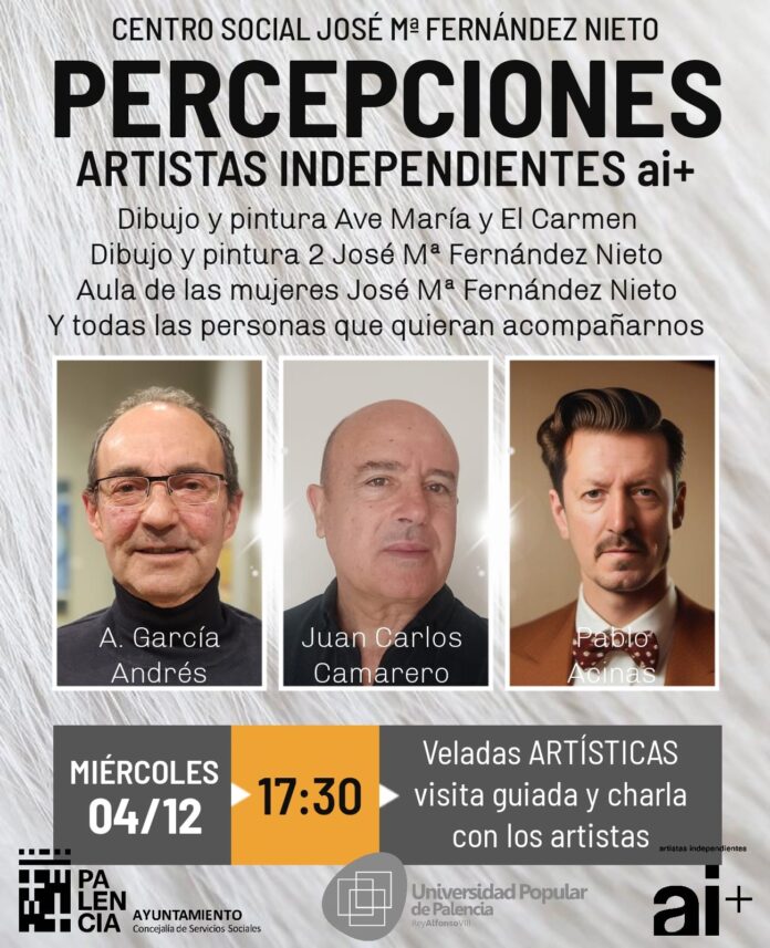 Cartel 'Percepciones' Artistas Independientes, miércoles 4 de diciembre