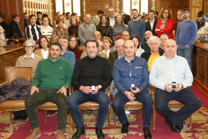 Homenaje en el Ayuntamiento de Palencia a sus trabajadores jubilados en 2024